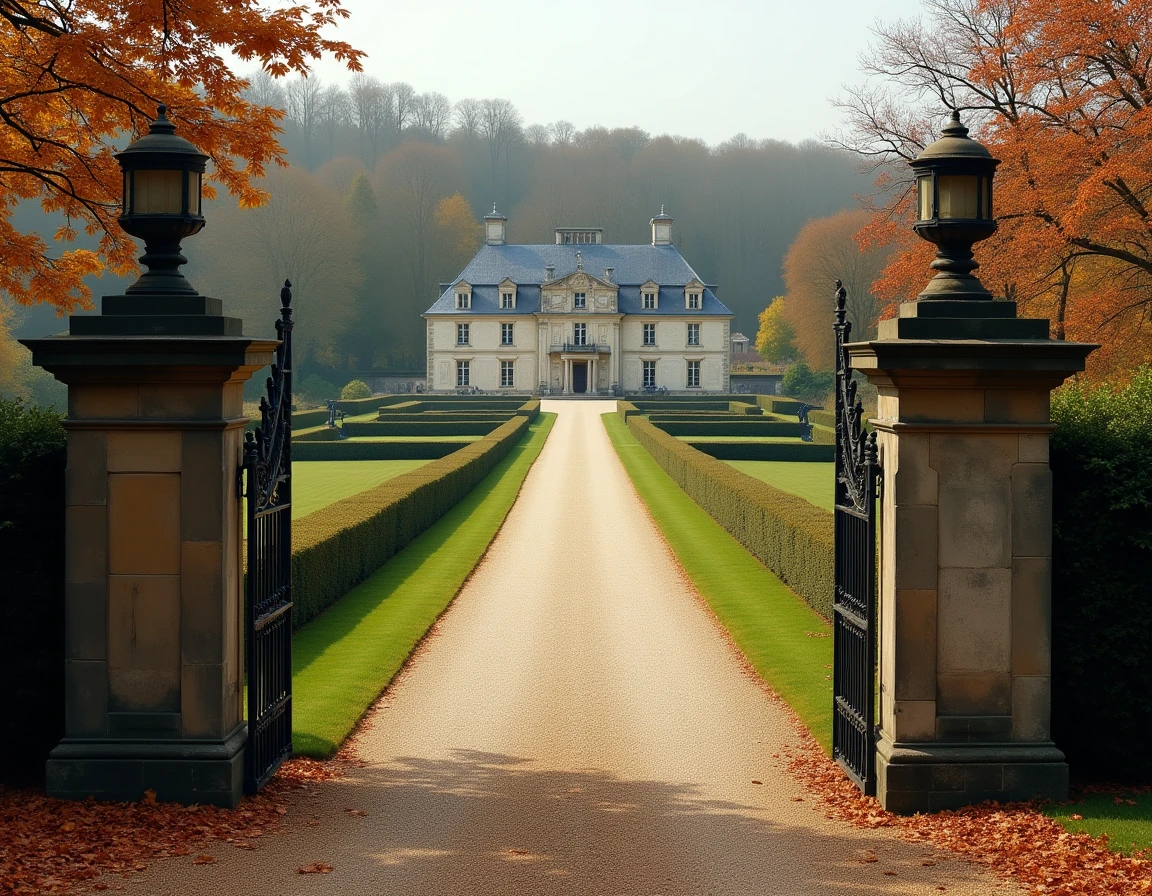 Château français avec domaine forestier et parc illustrant les grands propriétaires fonciers historiques en France